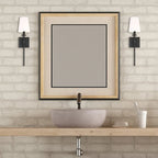 Applique murale cylindrique moderne pour salle de bain avec abat-jour