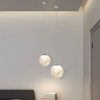 Suspension lumineuse 3D en forme de lune à intensité variable pour une décoration de chevet moderne