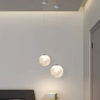 Suspension lumineuse 3D en forme de lune à intensité variable pour une décoration de chevet moderne