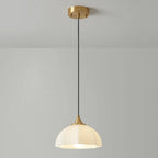 Lampe suspendue LED en verre blanc crème à motif floral pour chevet