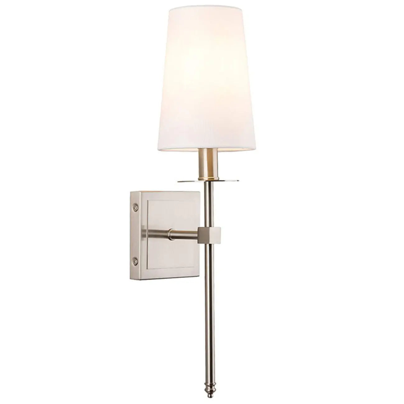 Applique murale cylindrique moderne pour salle de bain avec abat-jour