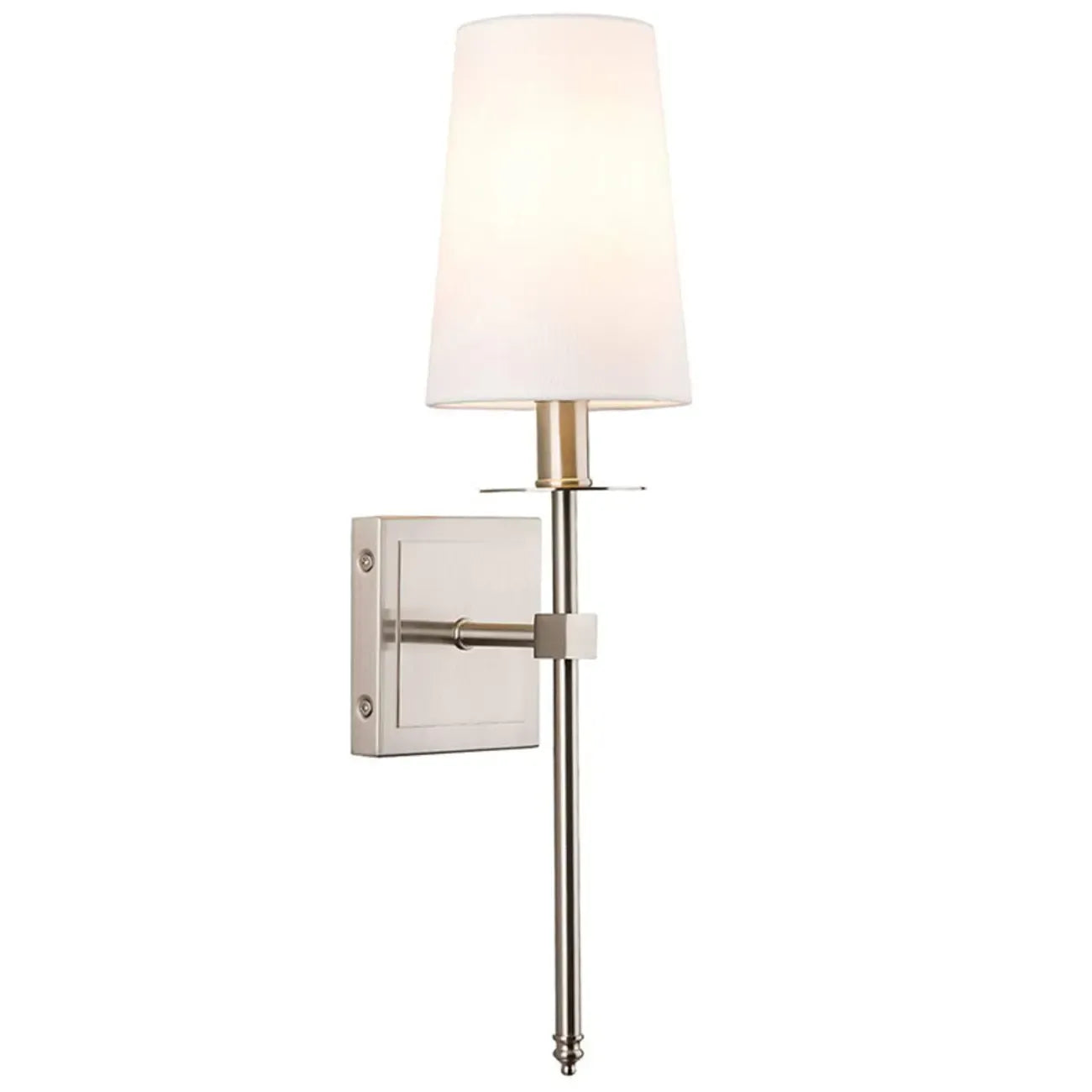 Applique murale cylindrique moderne pour salle de bain avec abat-jour