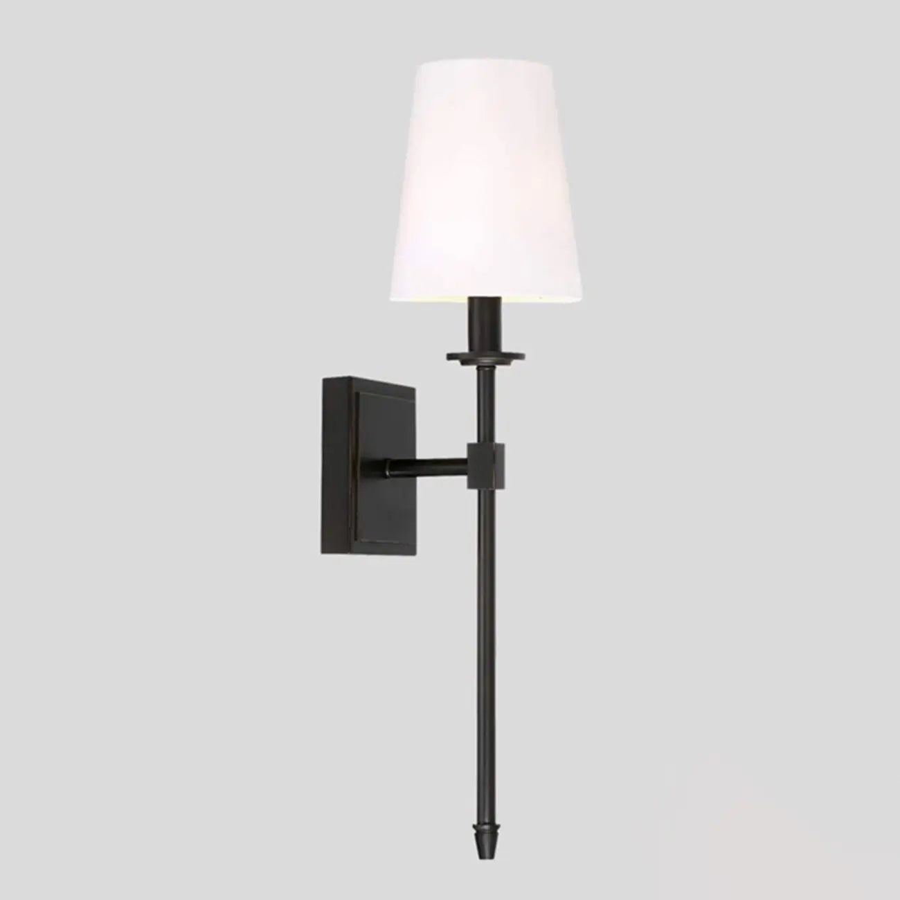 Applique murale cylindrique moderne pour salle de bain avec abat-jour