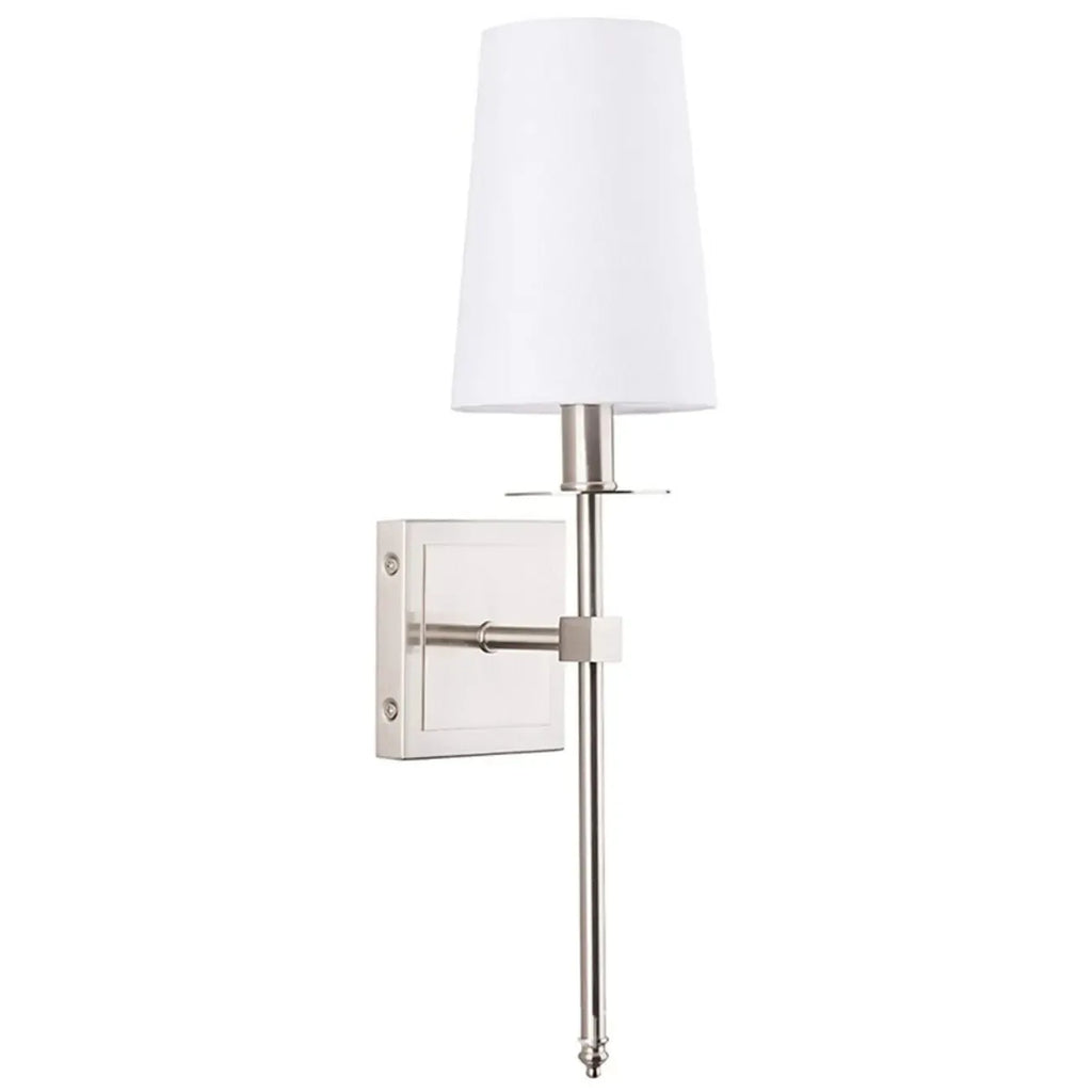 Applique murale cylindrique moderne pour salle de bain avec abat-jour