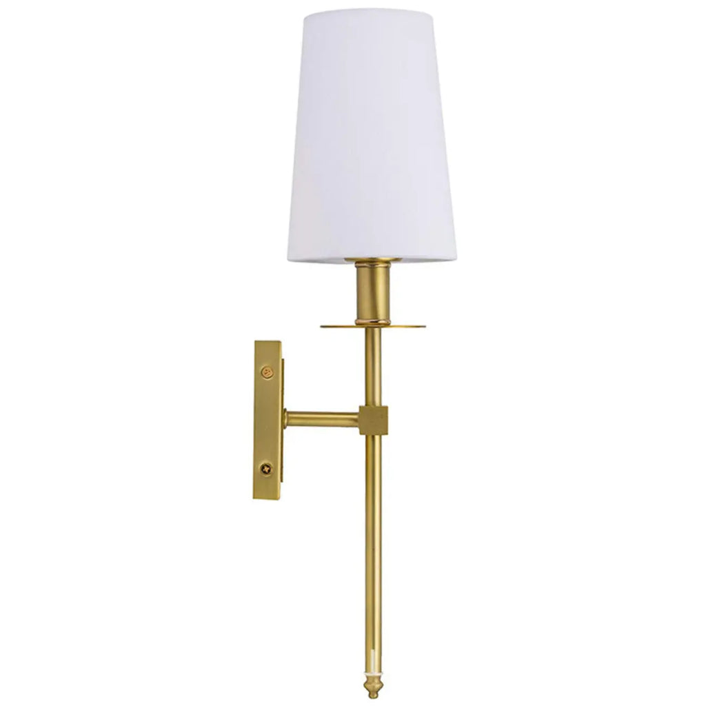 Applique murale cylindrique moderne pour salle de bain avec abat-jour