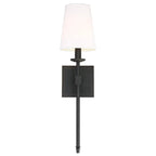 Applique murale cylindrique moderne pour salle de bain avec abat-jour