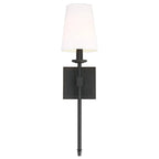 Applique murale cylindrique moderne pour salle de bain avec abat-jour