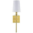 Applique murale cylindrique moderne pour salle de bain avec abat-jour