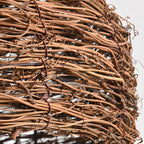 Suspension en bois naturel tressé pour espaces intérieurs