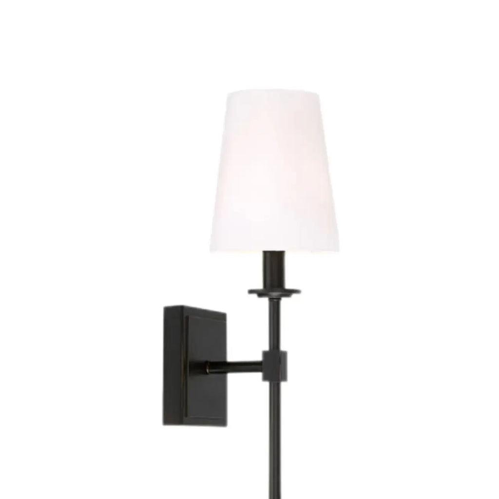 Applique murale cylindrique moderne pour salle de bain avec abat-jour