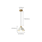 Lampe suspendue LED en verre blanc crème à motif floral pour chevet