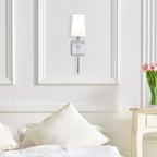 Applique murale cylindrique moderne pour salle de bain avec abat-jour