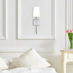 Applique murale cylindrique moderne pour salle de bain avec abat-jour