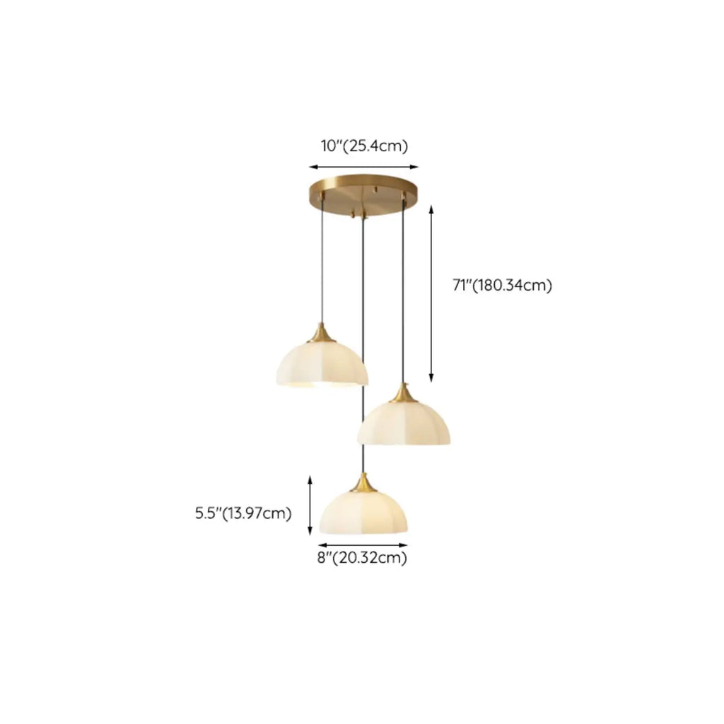 Lampe suspendue LED en verre blanc crème à motif floral pour chevet