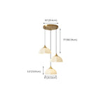 Lampe suspendue LED en verre blanc crème à motif floral pour chevet