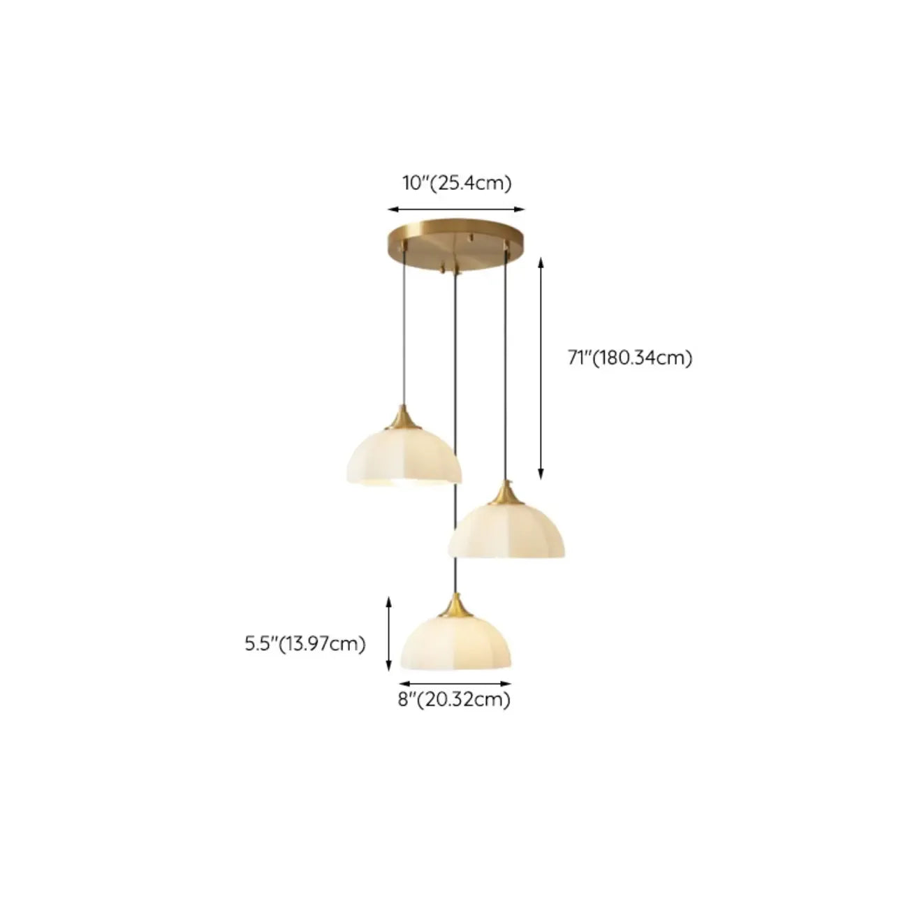 Lampe suspendue LED en verre blanc crème à motif floral pour chevet