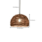 Suspension en bois naturel tressé pour espaces intérieurs