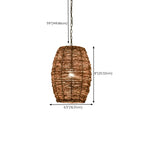 Suspension en bois naturel tressé pour espaces intérieurs