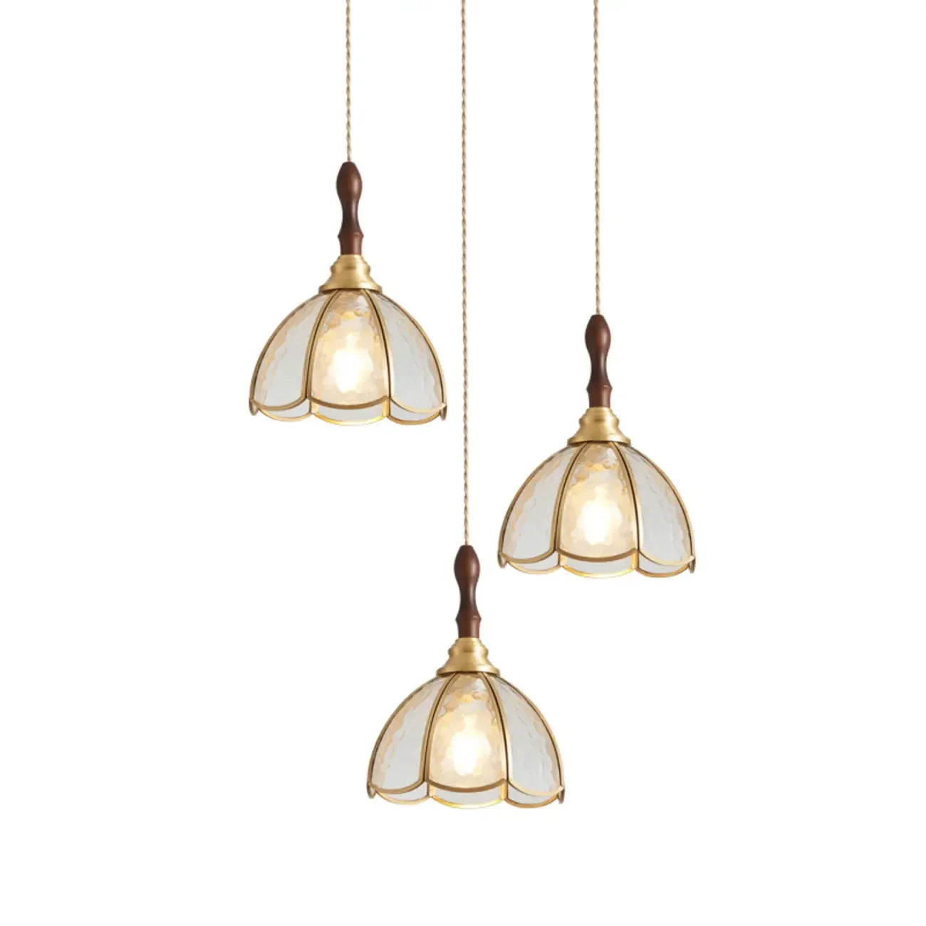 Suspension florale rétro en vitrail pour une décoration intérieure élégante