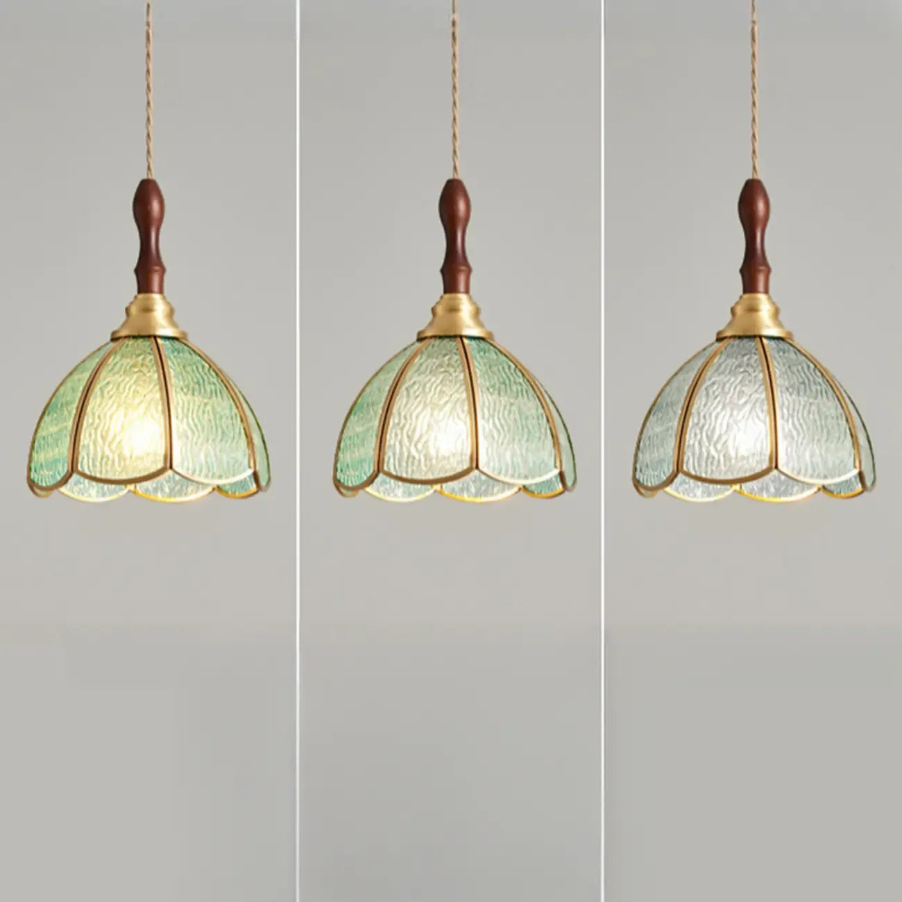 Suspension florale rétro en vitrail pour une décoration intérieure élégante