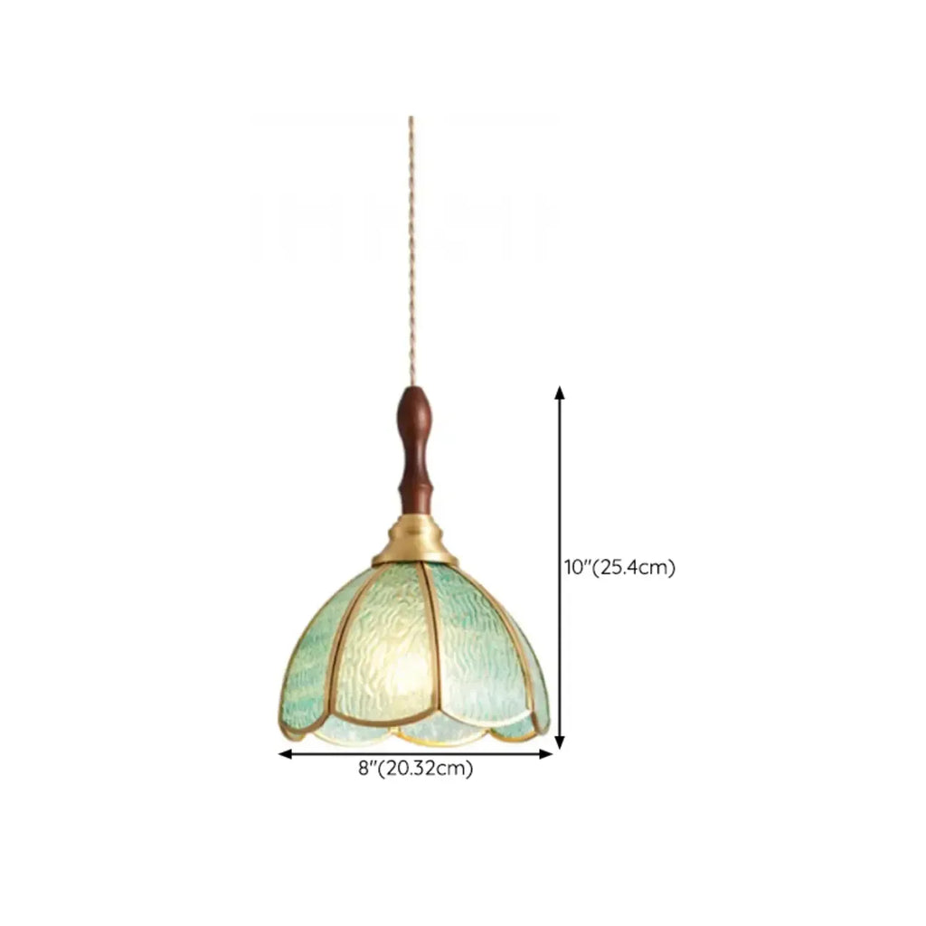 Suspension florale rétro en vitrail pour une décoration intérieure élégante