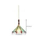 Suspension florale rétro en vitrail pour une décoration intérieure élégante