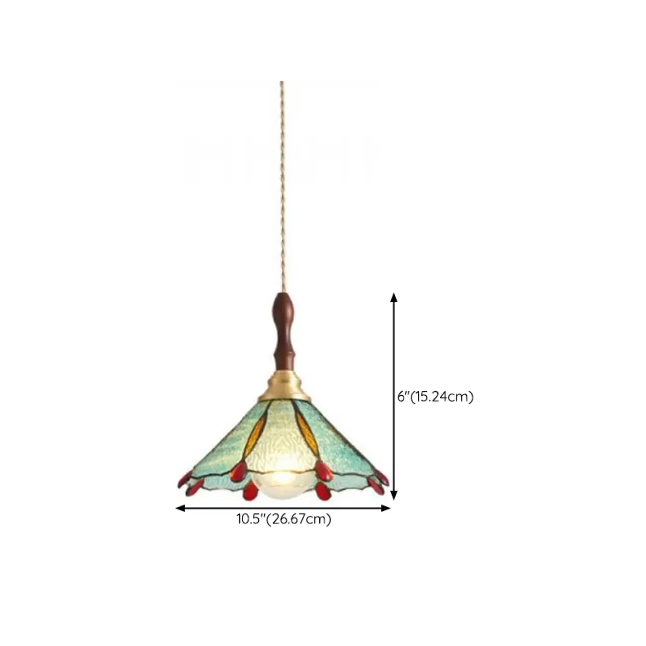 Suspension florale rétro en vitrail pour une décoration intérieure élégante