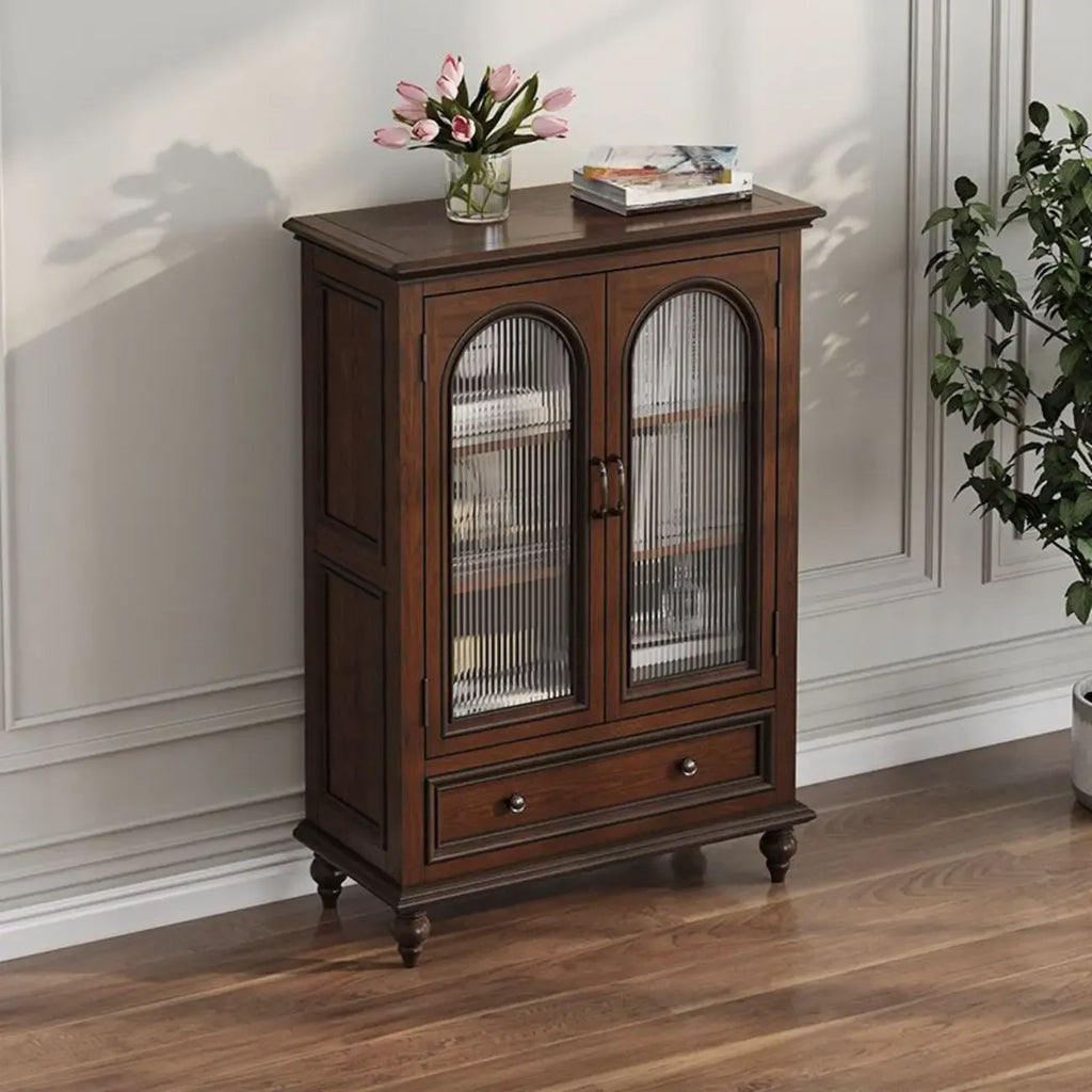 Meuble d'appoint standard vintage en frêne avec 1 tiroir