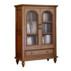 Meuble d'appoint standard vintage en frêne avec 1 tiroir
