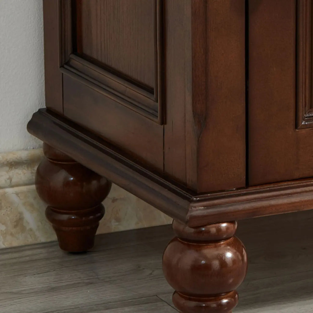 Meuble d'appoint standard vintage en frêne avec 1 tiroir