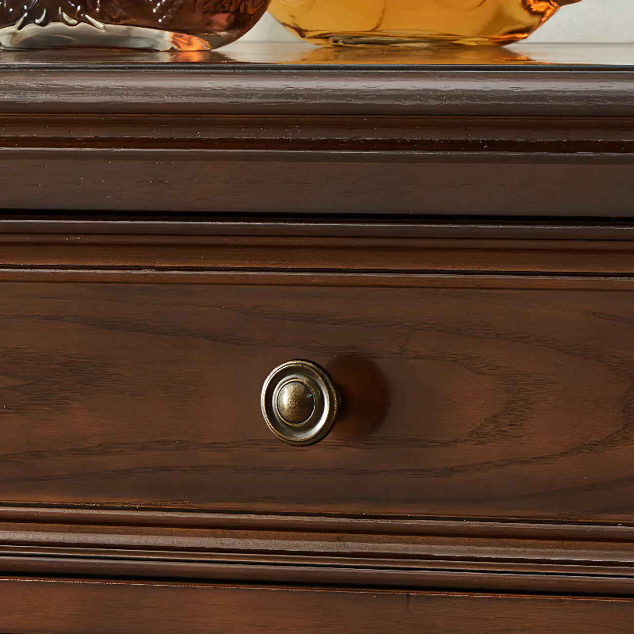 Meuble d'appoint standard vintage en frêne avec 1 tiroir