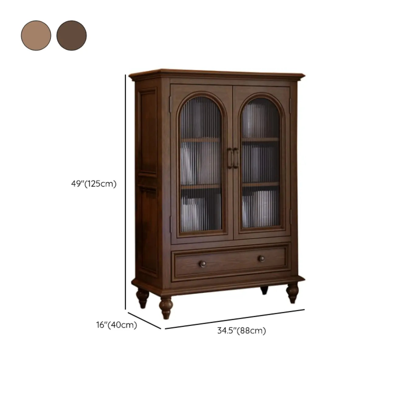 Meuble d'appoint standard vintage en frêne avec 1 tiroir