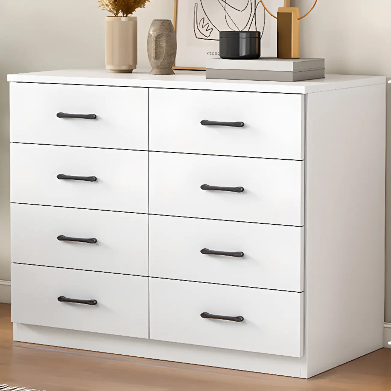 Armoire de rangement rectangulaire moderne à 5 tiroirs pour la maison