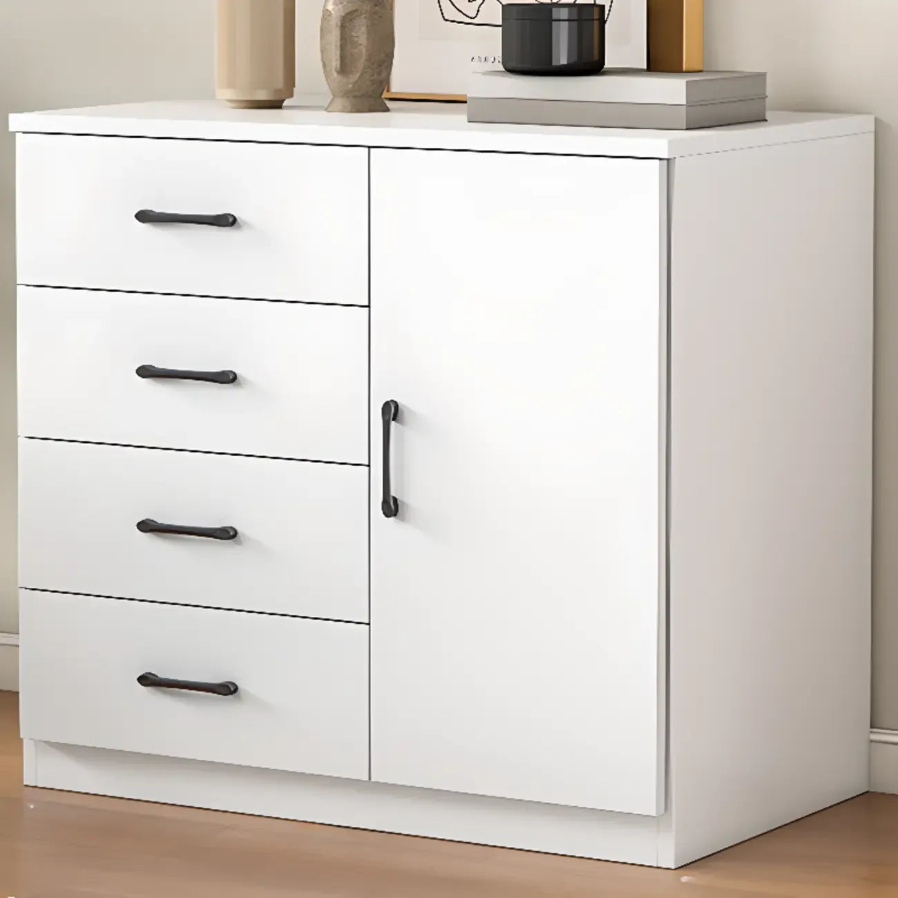 Armoire de rangement rectangulaire moderne à 5 tiroirs pour la maison