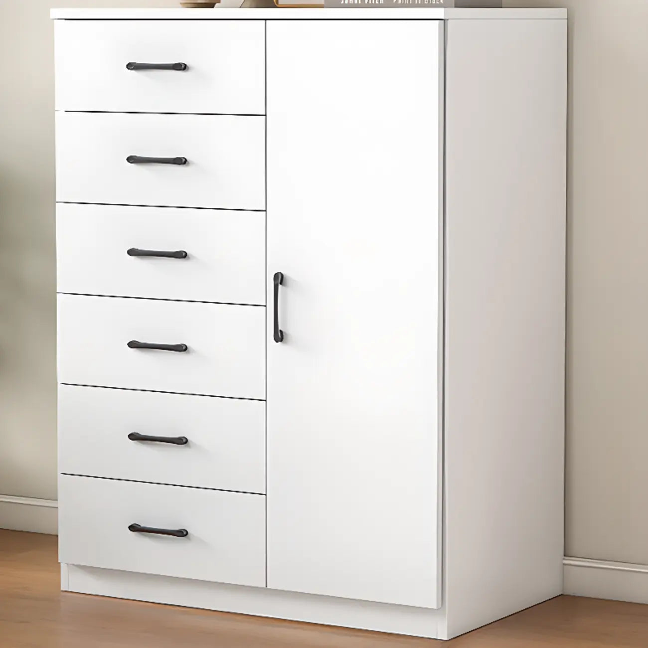 Armoire de rangement rectangulaire moderne à 5 tiroirs pour la maison