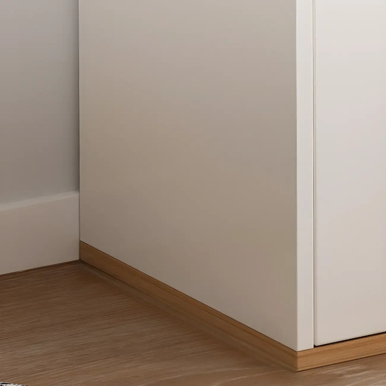 Armoire de rangement moderne en bois blanc avec étagères extérieures