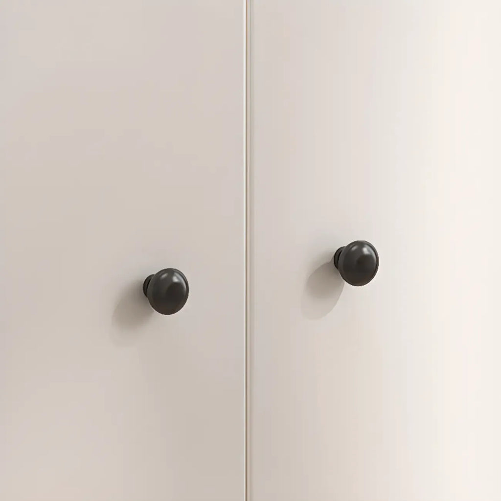 Armoire de rangement moderne en bois blanc avec étagères extérieures