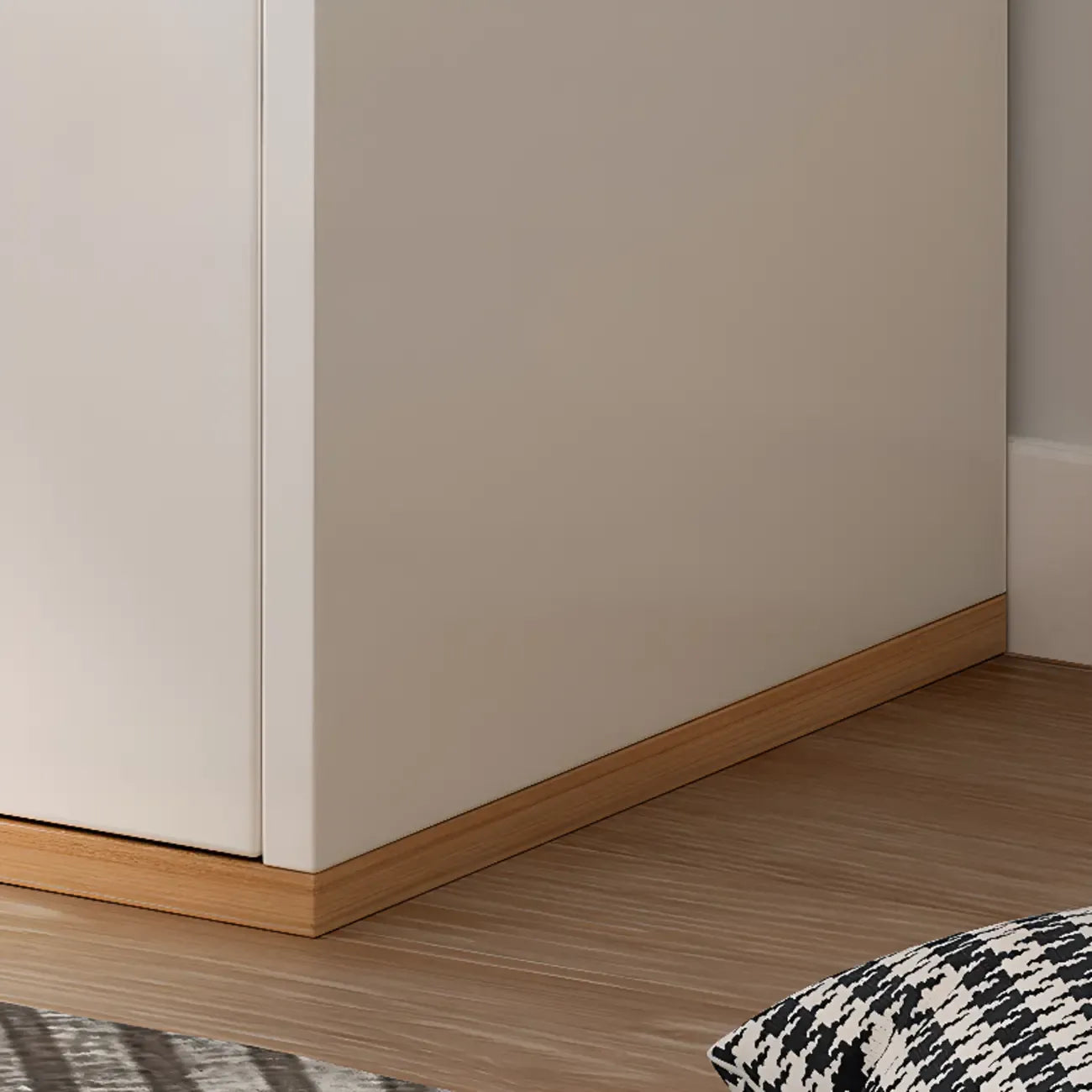 Armoire de rangement moderne en bois blanc avec étagères extérieures
