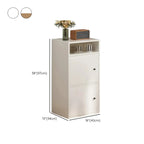 Armoire de rangement moderne en bois blanc avec étagères extérieures