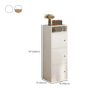 Armoire de rangement moderne en bois blanc avec étagères extérieures