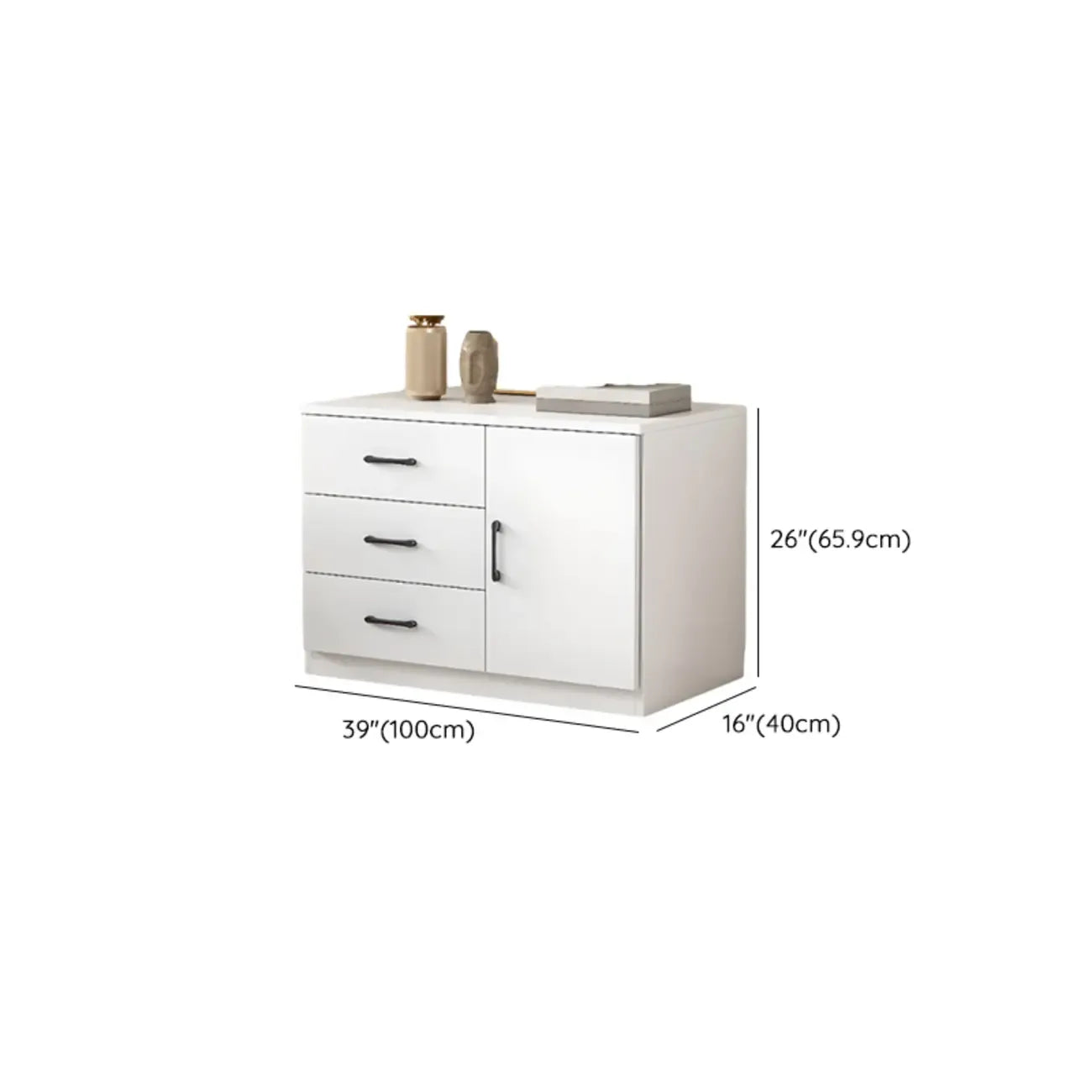 Armoire de rangement rectangulaire moderne à 5 tiroirs pour la maison