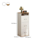 Armoire de rangement moderne en bois blanc avec étagères extérieures