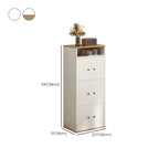 Armoire de rangement moderne en bois blanc avec étagères extérieures