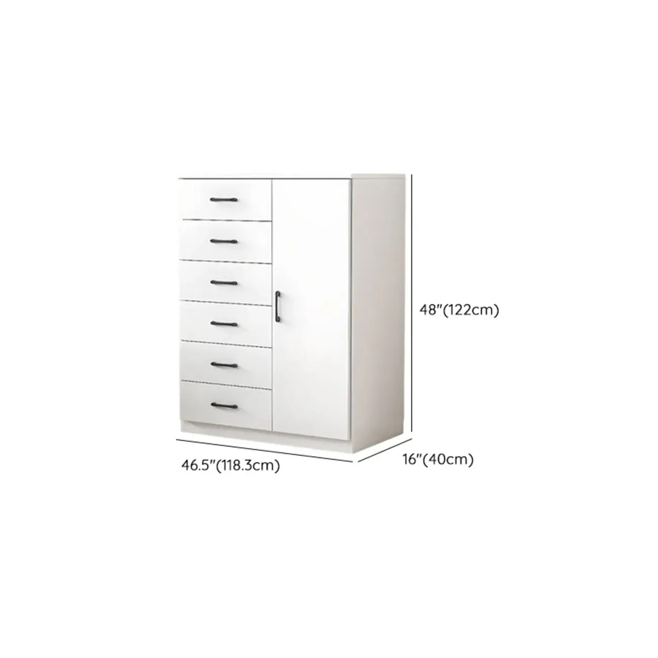 Armoire de rangement rectangulaire moderne à 5 tiroirs pour la maison