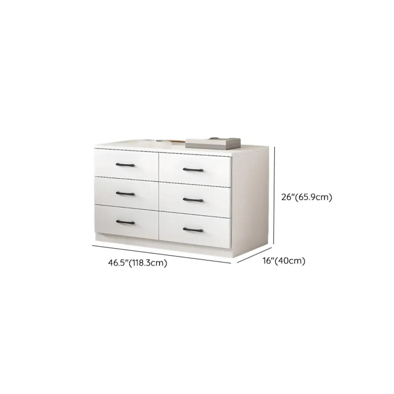 Armoire de rangement rectangulaire moderne à 5 tiroirs pour la maison