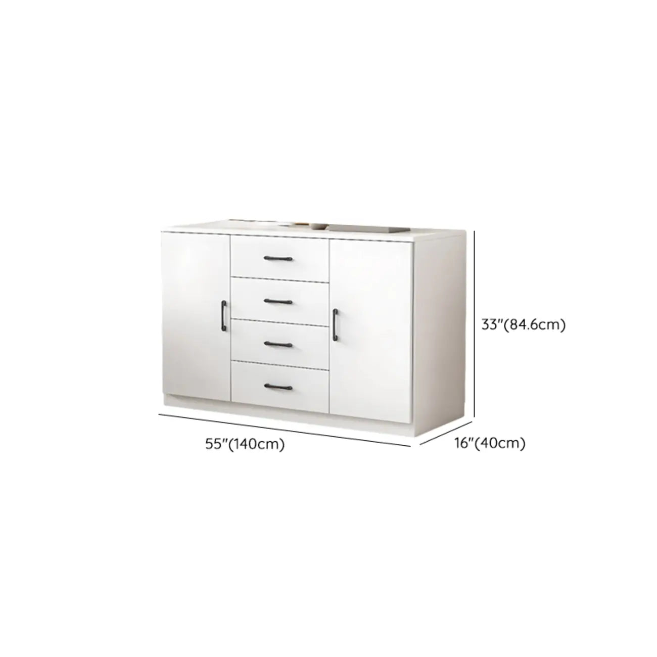 Armoire de rangement rectangulaire moderne à 5 tiroirs pour la maison