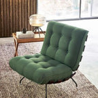 Fauteuil inclinable traditionnel en mohair capitonné