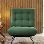 Fauteuil inclinable traditionnel en mohair capitonné