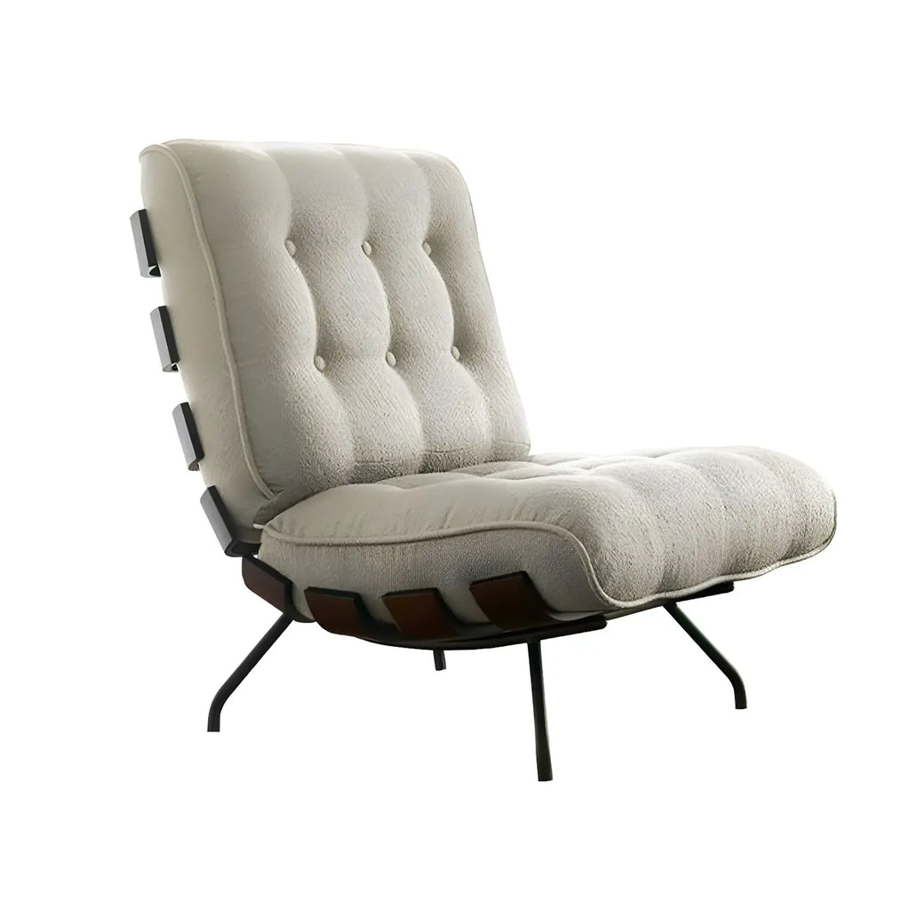 Fauteuil inclinable traditionnel en mohair capitonné