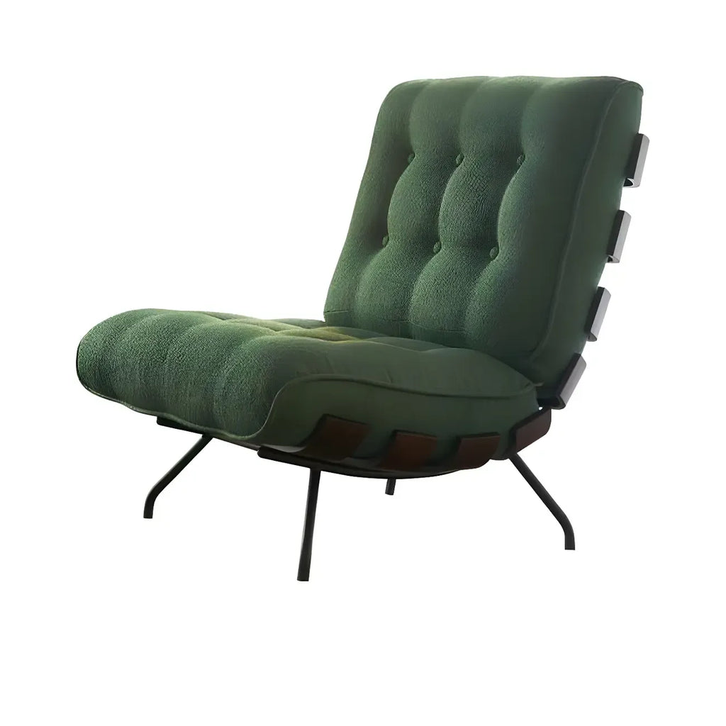 Fauteuil inclinable traditionnel en mohair capitonné